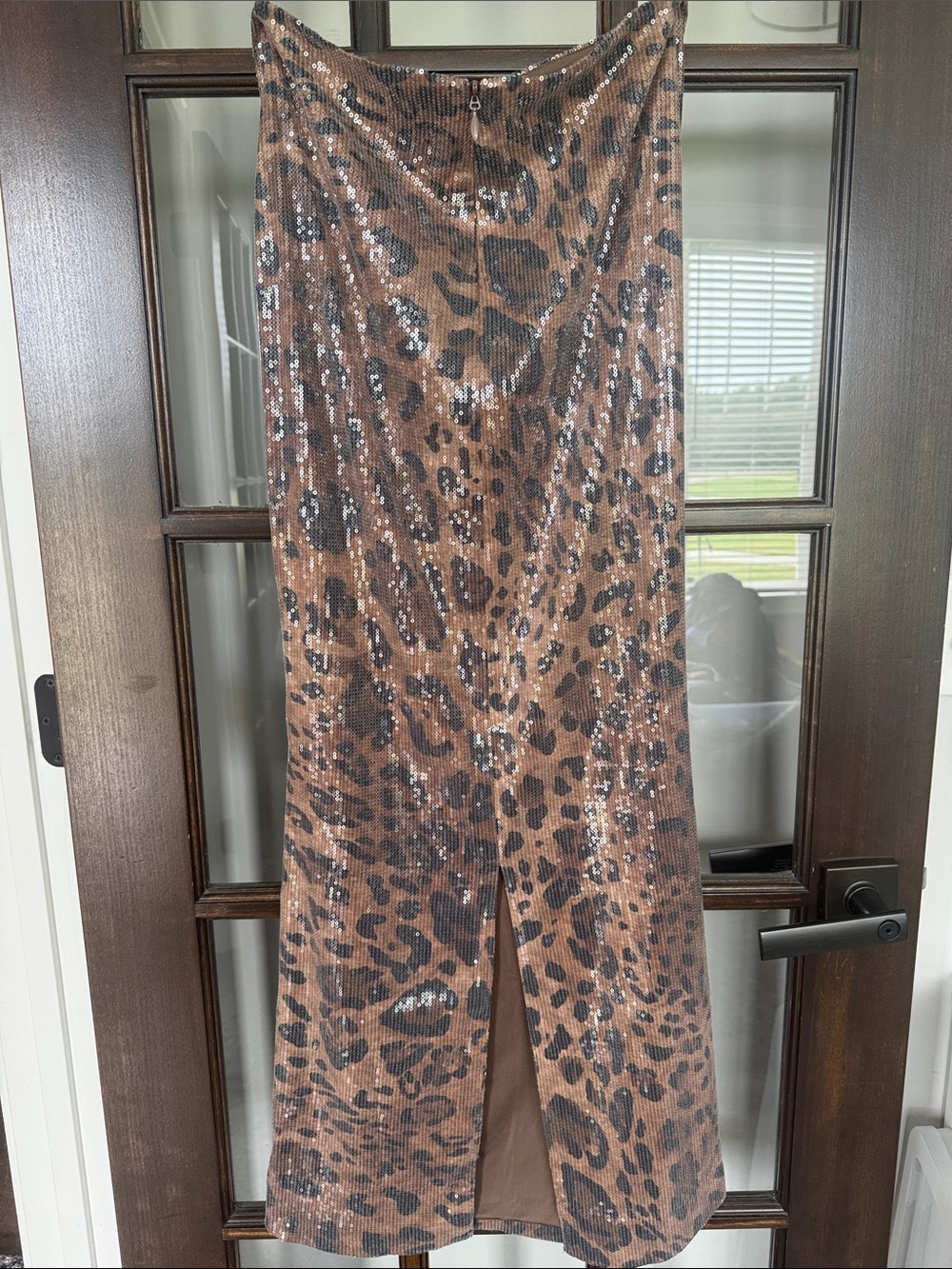 NWT Babyboo Fashion Sequin Leopard Print Maxi Skirt & Tank Set - Small - Picture 10 of 16